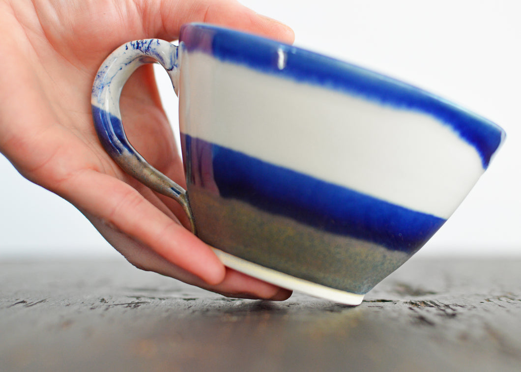 02-B Blue Latte Mug