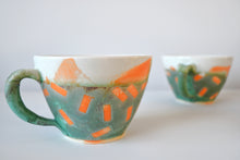 Load image into Gallery viewer, Orange and Green Latte Mug