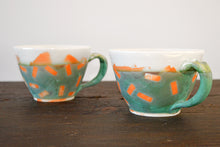 Load image into Gallery viewer, Orange and Green Latte Mug