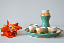 Load image into Gallery viewer, Orange and Green Sake Set