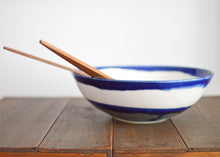 Load image into Gallery viewer, 06-B Large Blue Salad Bowl

