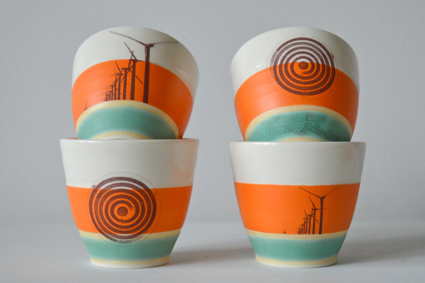 12-E Turbine Small Cup – Catherine De Abreu Ceramic Artist