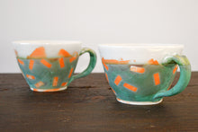 Load image into Gallery viewer, Orange and Green Latte Mug
