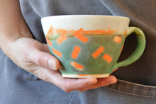 Load image into Gallery viewer, Orange and Green Latte Mug

